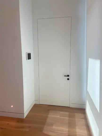 Flush wall door system